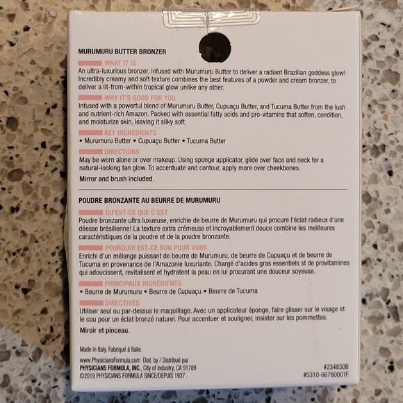 Physicians Formula Murumuru Butter Bronzer 6676 Vegan Face Makeup Contour✨️NEW✨️ - Picture 2 of 7